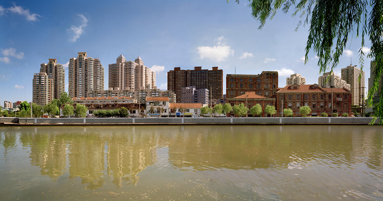 View across the Wusong River, Shanghai. 2012. 105cm x 201cm